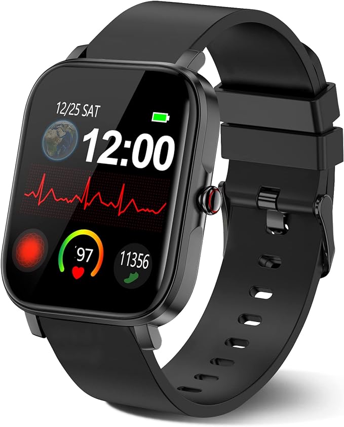 black smart watch fitness tracker